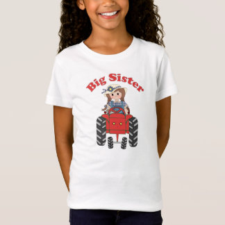 Big Sister Red Tractor T-Shirt