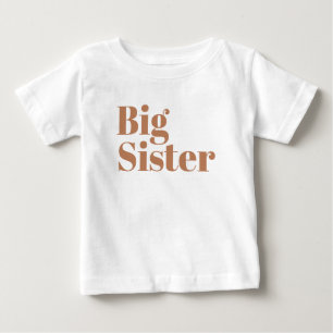 Big Sister Rust Matching Sibling Family Baby T-Shirt