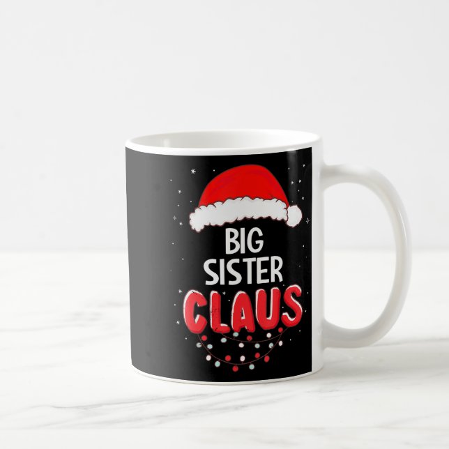 Big Sister Santa Claus Christmas Matching Costume  Coffee Mug (Right)