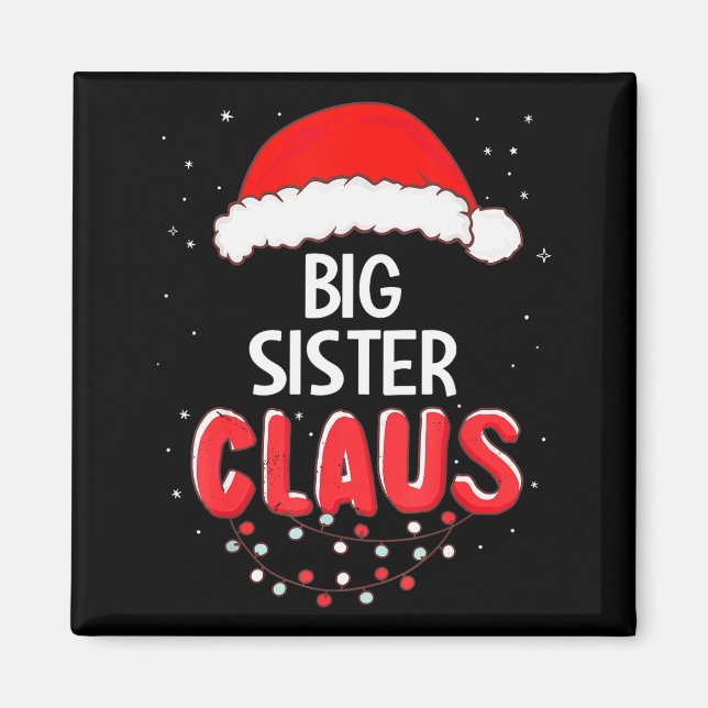 Big Sister Santa Claus Christmas Matching Costume  Magnet (Front)