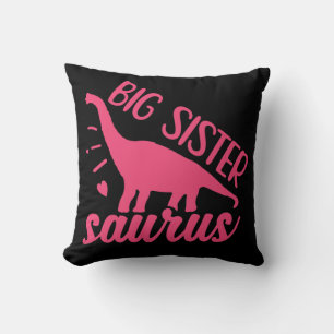 Big Sister Saurus in Pink Cushion
