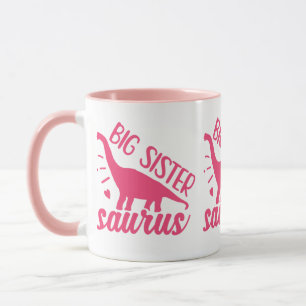 Big Sister Saurus in Pink Mug