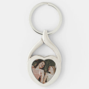 Big Sister Script Gift For Sister Photo Keepsake Key Ring