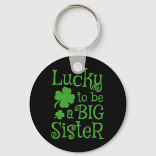 Big Sister St Patricks Day Pregnancy Announcement Key Ring