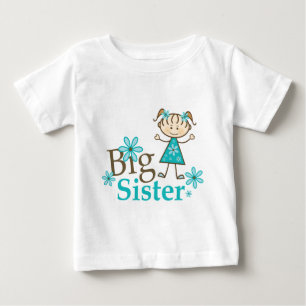 Big Sister Stick Figure Baby T-Shirt