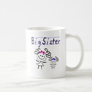 Big sister stick figure coffee mug