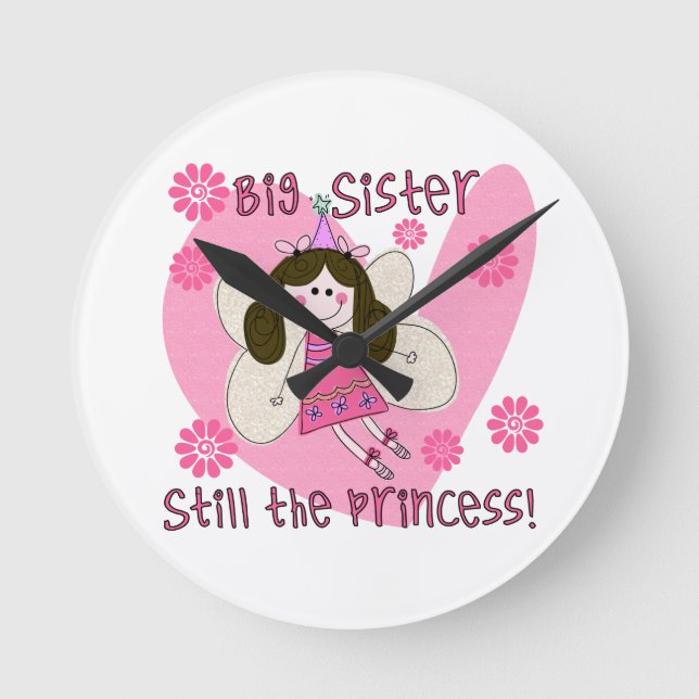 Big Sister Still the Princess Round Clock (Front)