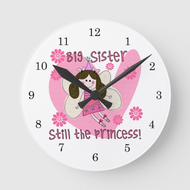 Big Sister Still the Princess Round Clock (Front)