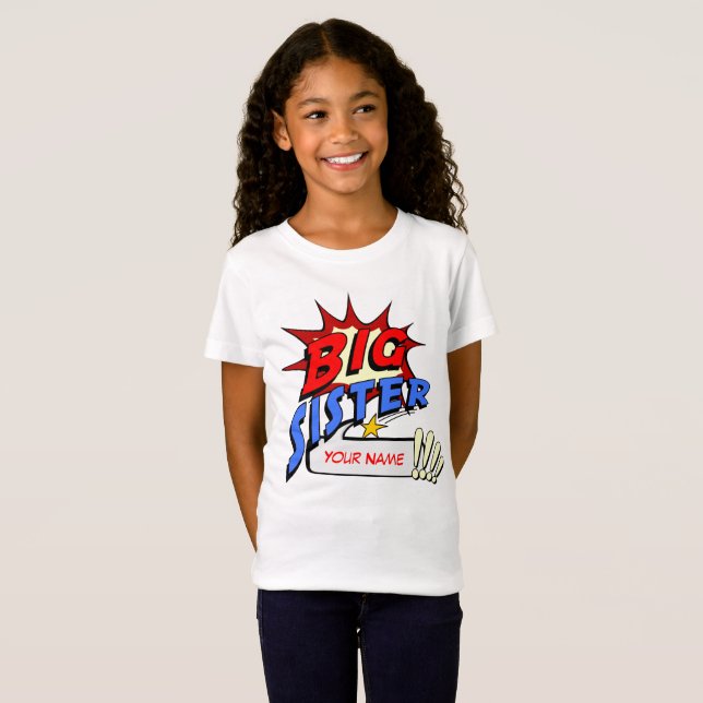 Big Sister Superhero T-Shirt (Front Full)