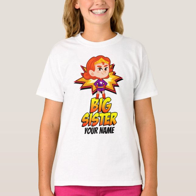 Big Sister Superhero T-Shirt (Front)
