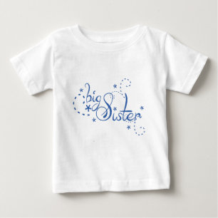 Big Sister Swirl Design Baby T-Shirt