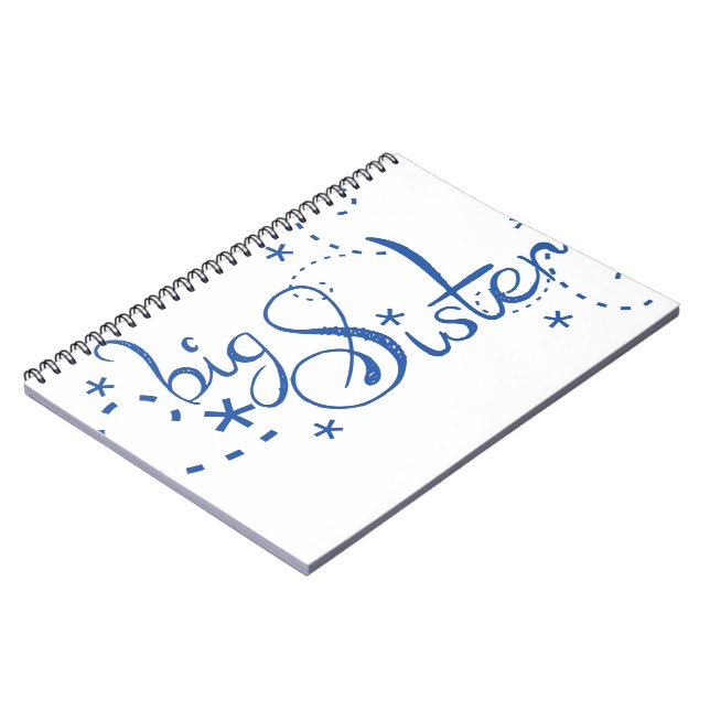 Big Sister Swirl Design Notebook (Left Side)