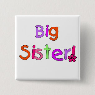 Big Sister T-shirts and Gifts 15 Cm Square Badge