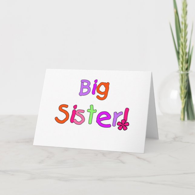 Big Sister T-shirts and Gifts Card (Front)