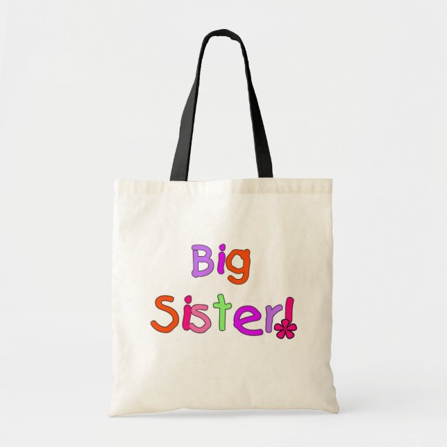 Big Sister T-shirts and Gifts Tote Bag (Front)