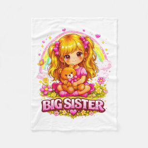 Big sister to be cute pregnancy reveal gift for fleece blanket