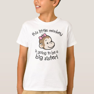 Big Sister to Be Monkey T-Shirt