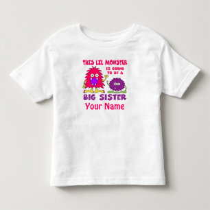 Big Sister To Be Monster Personalised Shirt