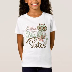 Big Sister To Be Owl T-Shirt