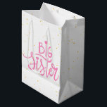 Big Sister Typography Modren Text  Medium Gift Bag<br><div class="desc">Big Sister Typography Modren Text Gift Bag. You can change the background colour to the colour you prefer.</div>