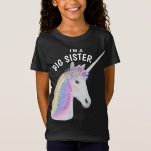 Big Sister Unicorn Black Pink T-Shirt