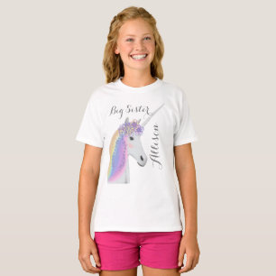 Big Sister Unicorn Personalised T-Shirt