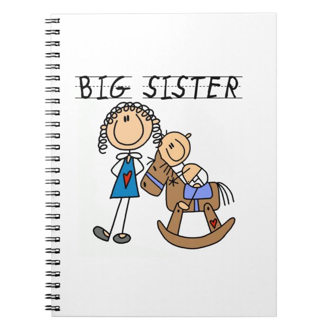 Big Sister With Baby Brother Gifts Notebook (Front)