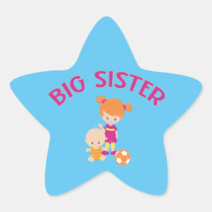 Big Sister with Baby Brother Star Star Sticker