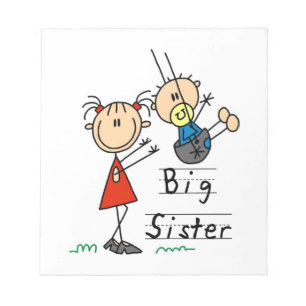 Big Sister with Little Brother Gifts Notepad