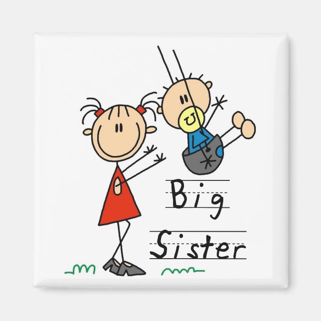 Big Sister with Little Brother Tshirts and Gifts Magnet (Front)