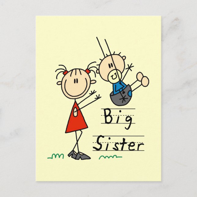 Big Sister with Little Brother Tshirts and Gifts Postcard (Front)