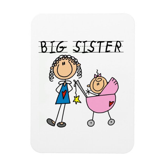 Big Sister With Little Sister Gifts Magnet (Vertical)