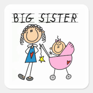 Big Sister With Little Sister Gifts Square Sticker
