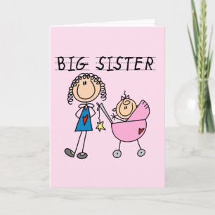 Big Sister with Little Sister T-shirts and Gifts Card