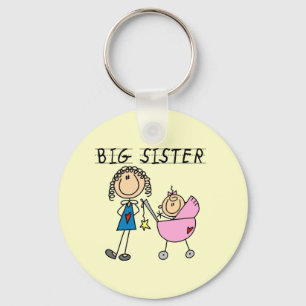 Big Sister with Little Sister T-shirts and Gifts Key Ring