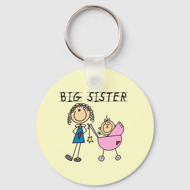 Big Sister with Little Sister T-shirts and Gifts Key Ring (Front)
