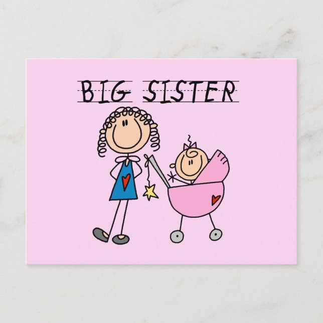 Big Sister With Little Sister T-shirts and Gifts Postcard (Front)