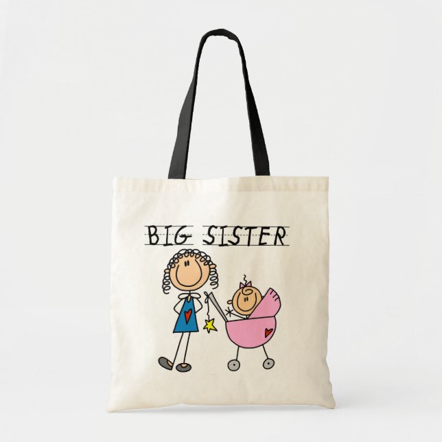 Big Sister With Little Sister T-shirts and Gifts Tote Bag (Front)