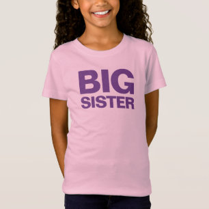Big Sister Wording on a Girl's T-Shirt
