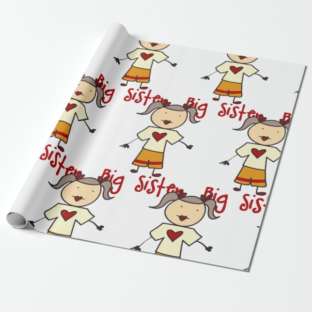 Big Sister Wrapping Paper (Unrolled)