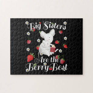 Big Sisters Berry Best - Mouse Strawberry Pun Jigsaw Puzzle