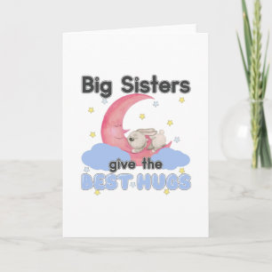 Big Sisters Give the Best Hugs - Moon Bunny Card