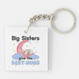 Big Sisters Give the Best Hugs - Moon Bunny Key Ring
