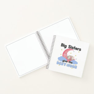 Big Sisters Give the Best Hugs - Moon Bunny Notebook