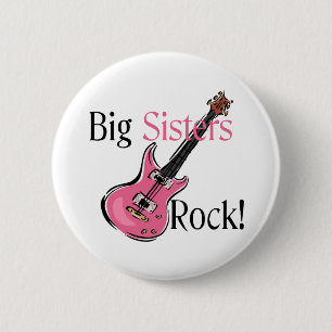 Big Sisters Rock 6 Cm Round Badge