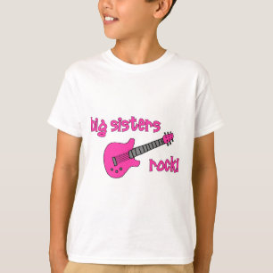 Big Sisters Rock! with Pink Guitar T-Shirt