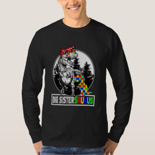 Big Sistersaurus T Rex Dinosaur Big Sister Saurus T-Shirt