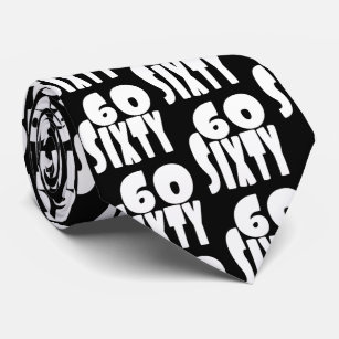 Big Sixty in Large Lettering 60th Birthday Tie