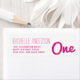 Big Sketch One Baby Girl First Birthday Party