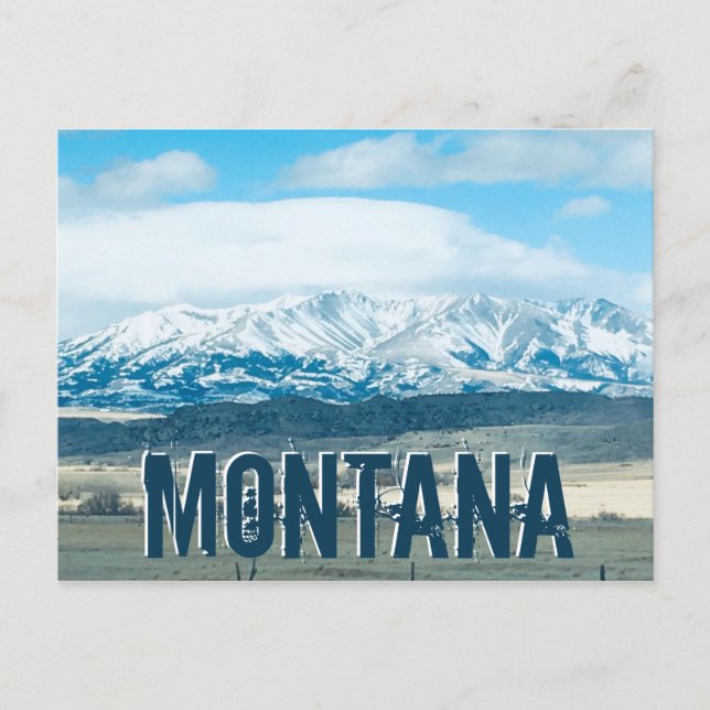 Big Sky Country Montana Mountains Travel Remember Postcard (Front)